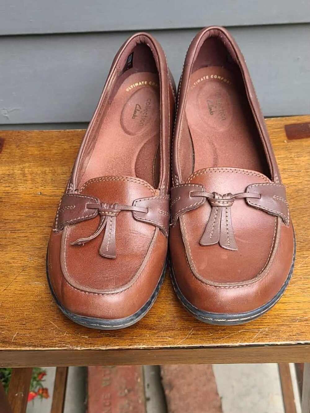 Clarks Ashland Bubble Loafers Brown size 8 1/2 - Picture 4 of 11